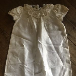 Handmade Baby Vintage Cream Satin Christening Gown